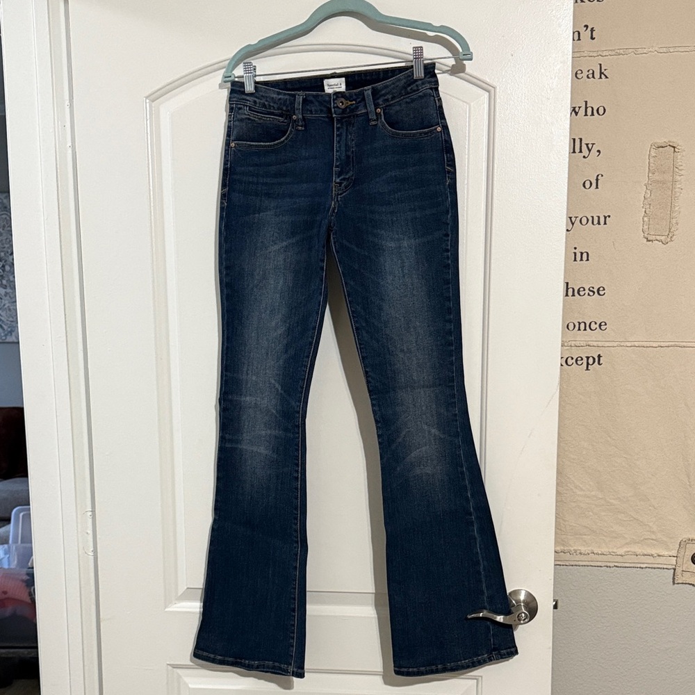 Classic Dark Blue Flare Jeans